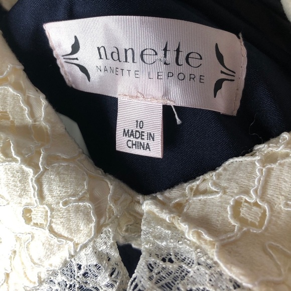 Nanette Lepore Lace Collar Shift Dress Size 10 - Picture 5 of 10